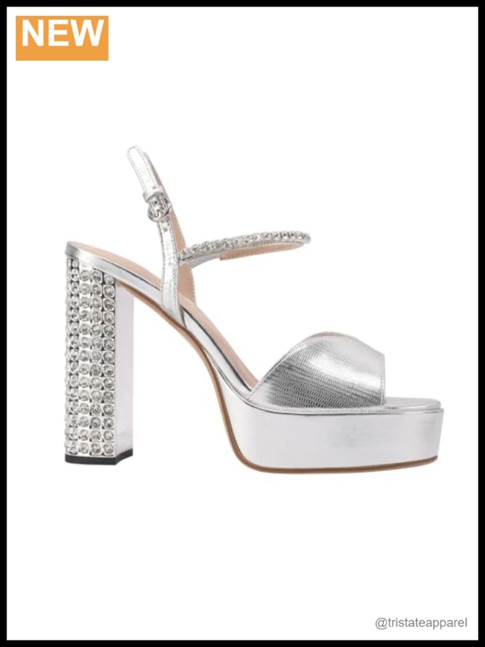 Rhinestone Platform Chunky Heel Ankle Strap Peep Toe Sandals for Wedding Party